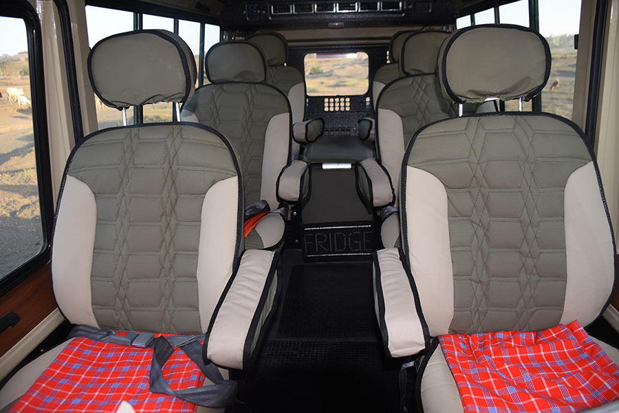 safari vehicle interior